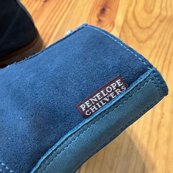 PENELOPE CHILVERS Blue Brogue Ankle Boots Leather Women’s SIZE 37.5 / US 7 - Picture 6 of 14